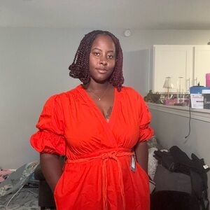 Vibrant Red Wrap Dress